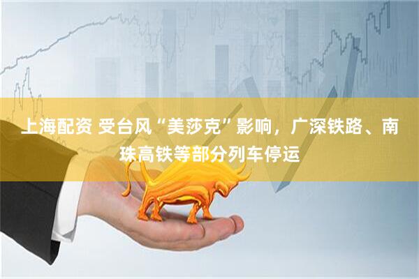 上海配资 受台风“美莎克”影响，广深铁路、南珠高铁等部分列车停运